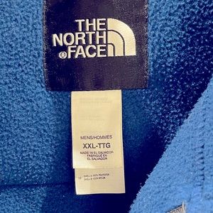 The North Face legendary fleece, blue and gray.